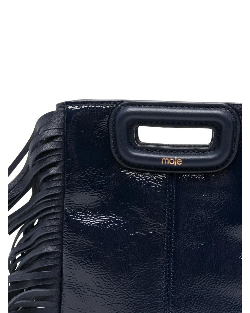 Maje Blue Naplak Leather M Mini Bag