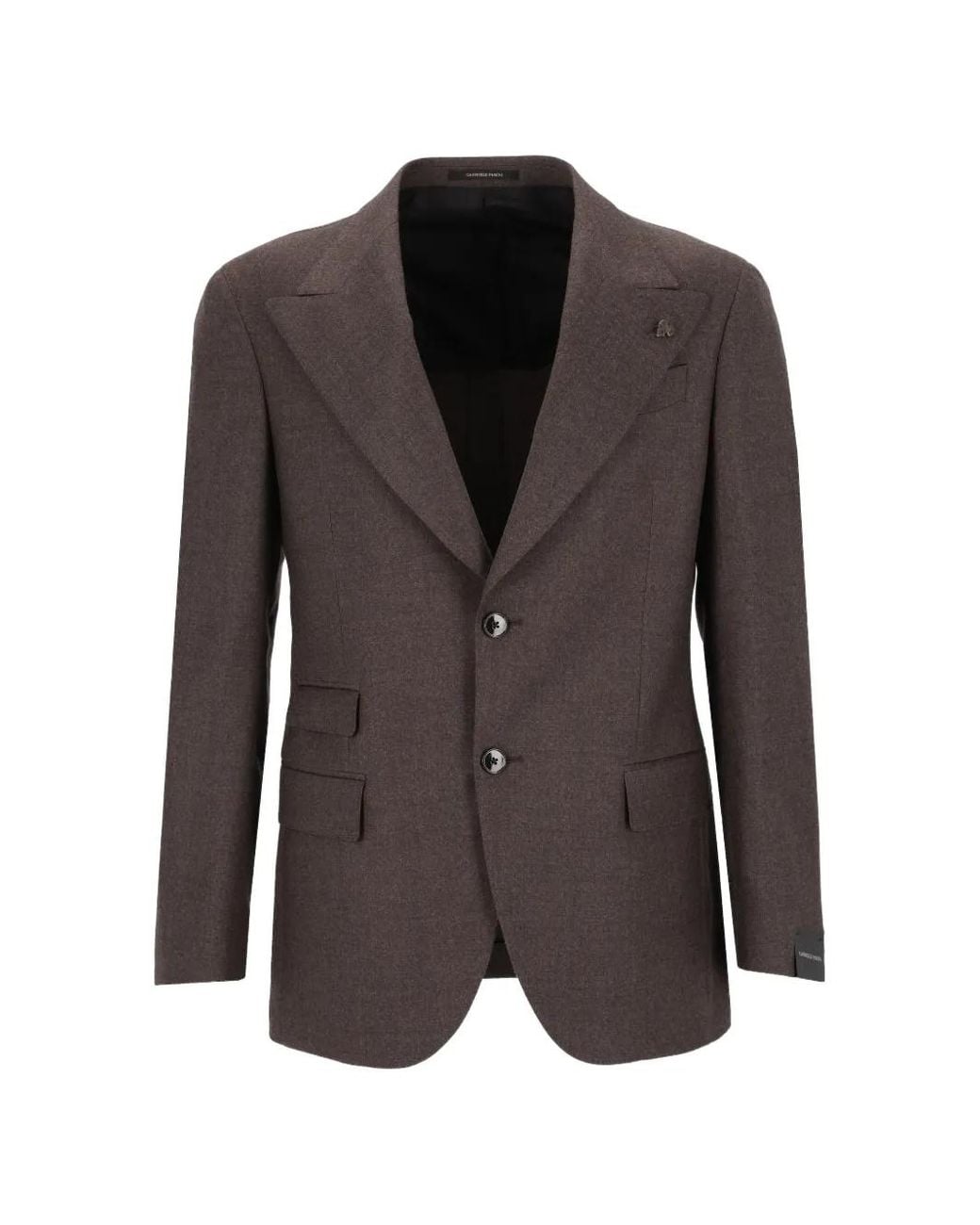 Gabriele Pasini Black Peak-Lapel Single-Breasted Suit for men