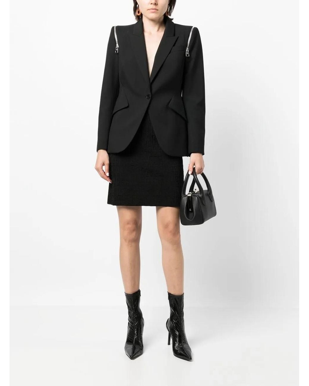 Givenchy Black 4G Monogram-Jacquard Mini Skirt