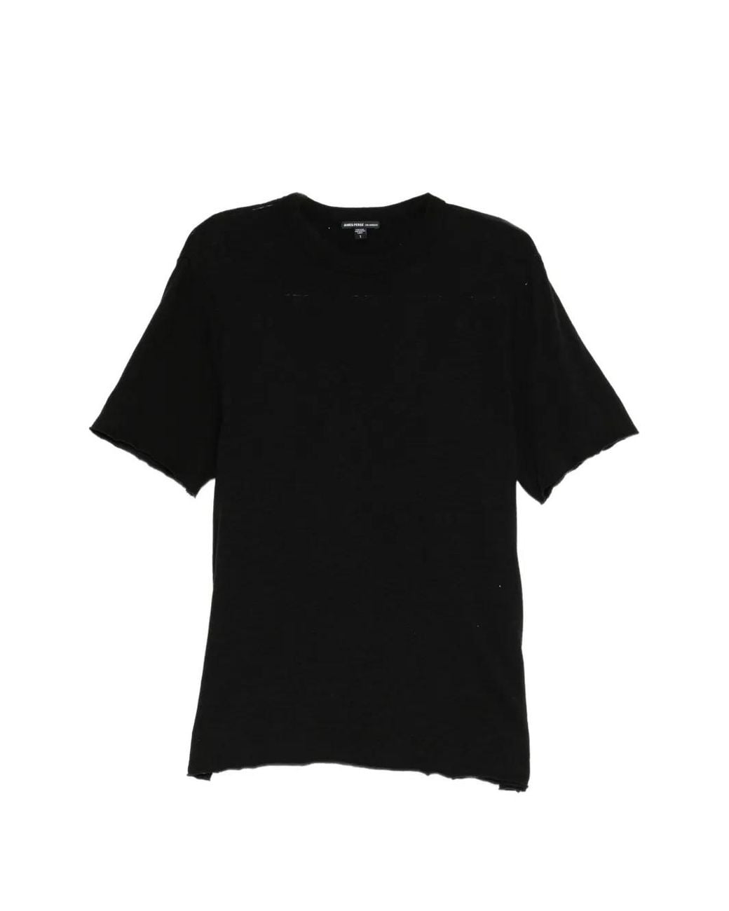 James Perse Black T-Shirt À Manches Courtes Flammé for men
