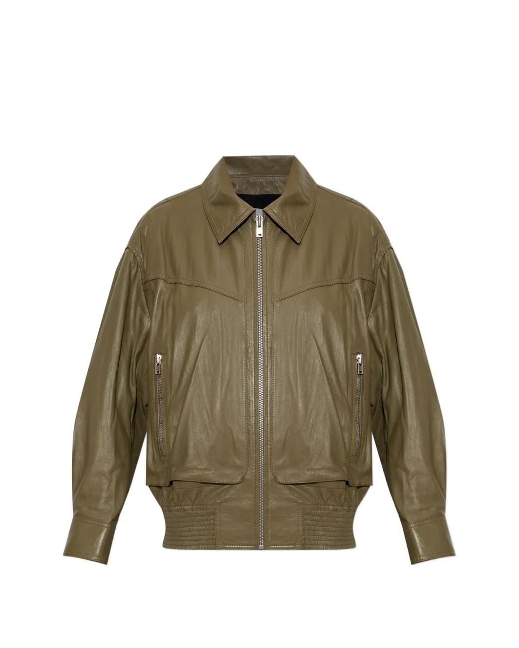 IRO Green Elif Leather Jacket