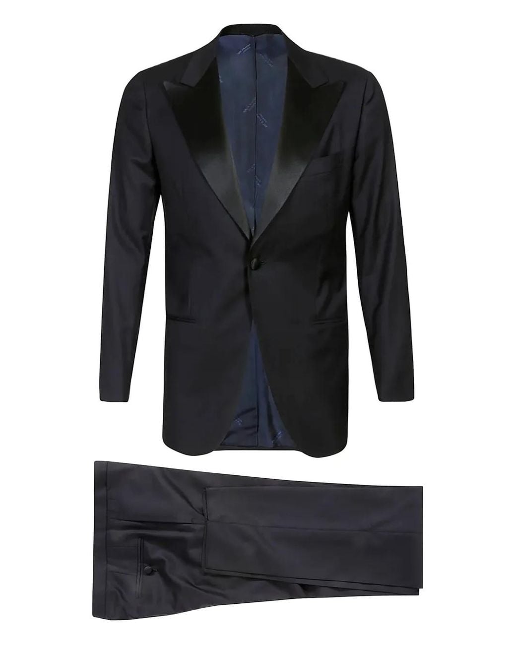 Kiton Black Single-Breasted Suit for men