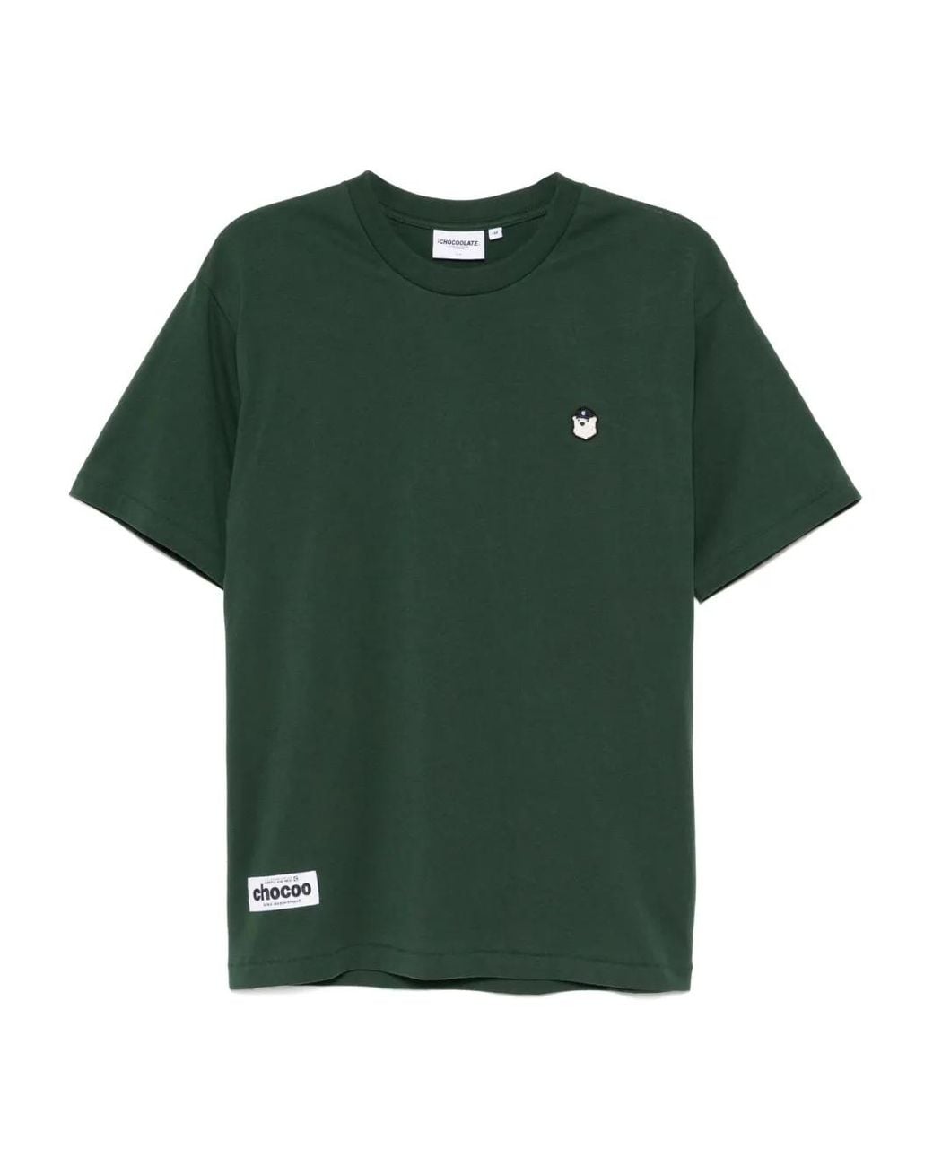 Chocoolate Green Logo-Patch T-Shirt for men
