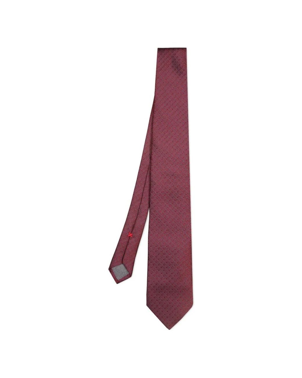 Brunello Cucinelli Purple Jacquard-Woven Silk Tie for men