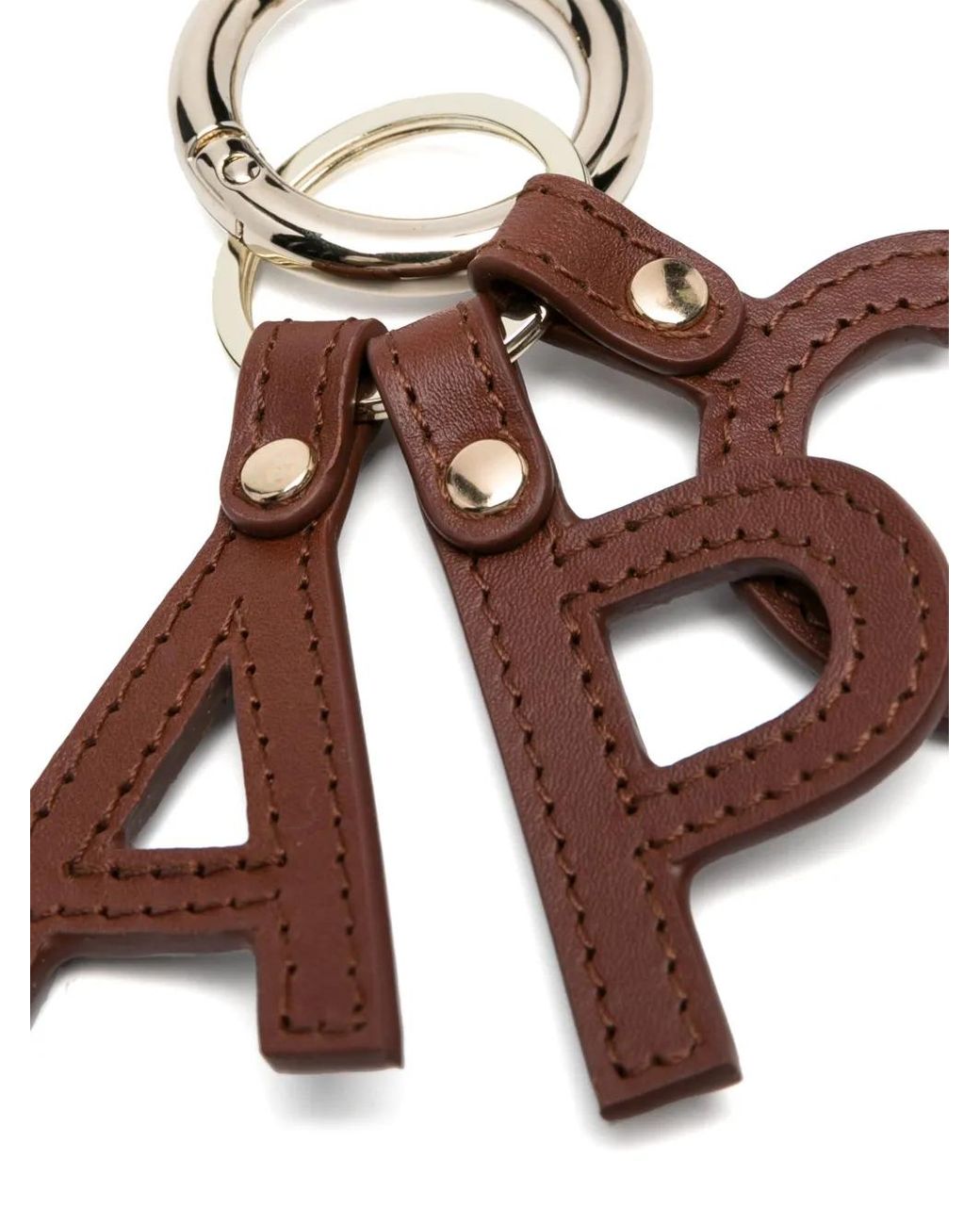 A.P.C. Metallic Logo-Lettering Keyring