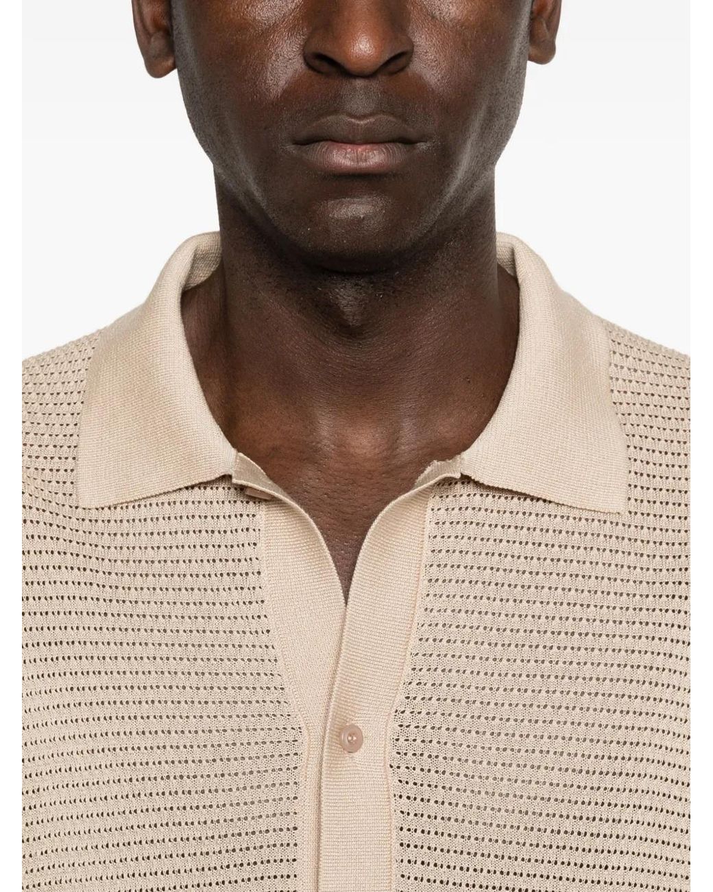 Tagliatore Natural Polo À Col Boutonné for men