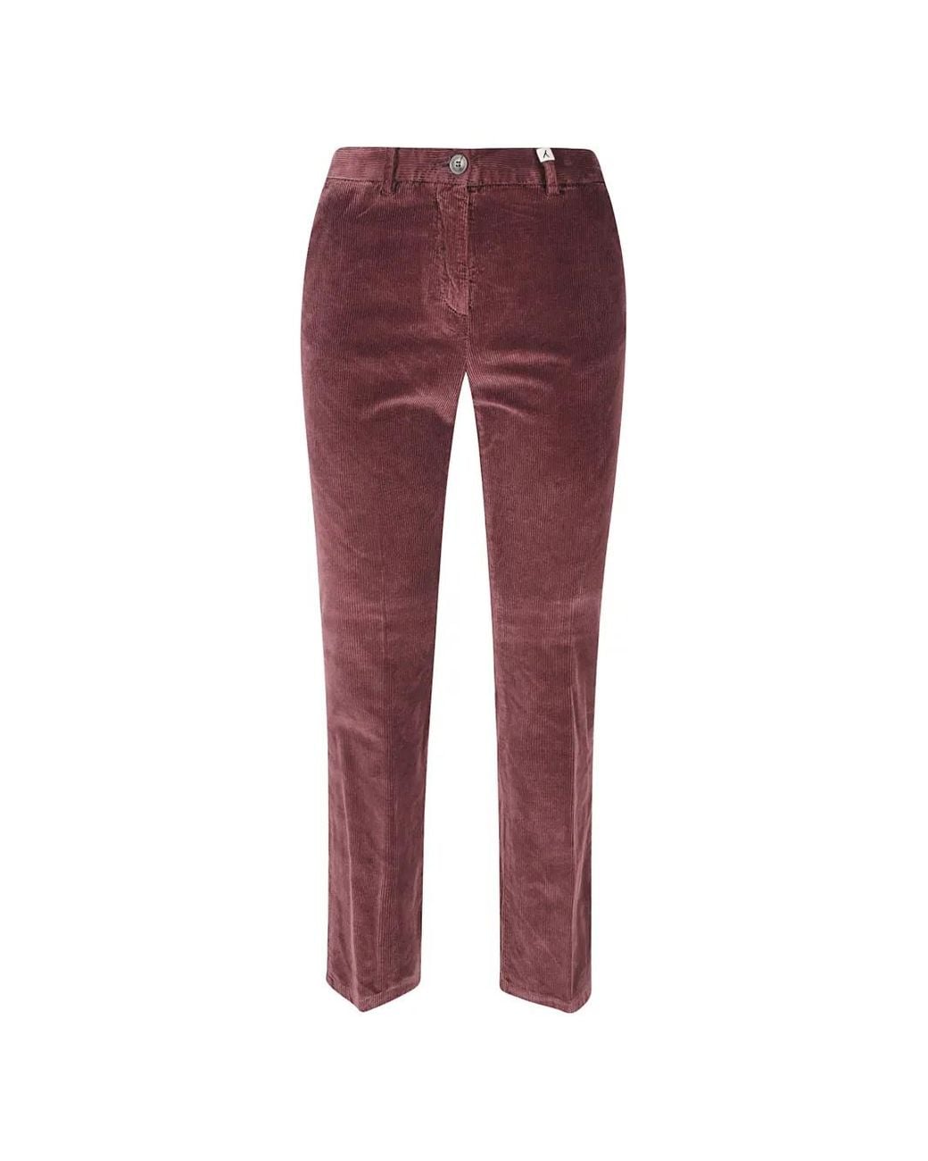 Myths Purple Corduroy-Effect Trousers