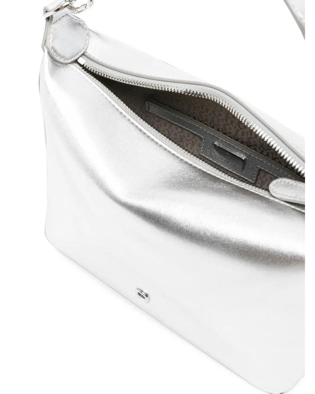Aigner White Fashion Metallic Logo-Plaque Clutch Bag