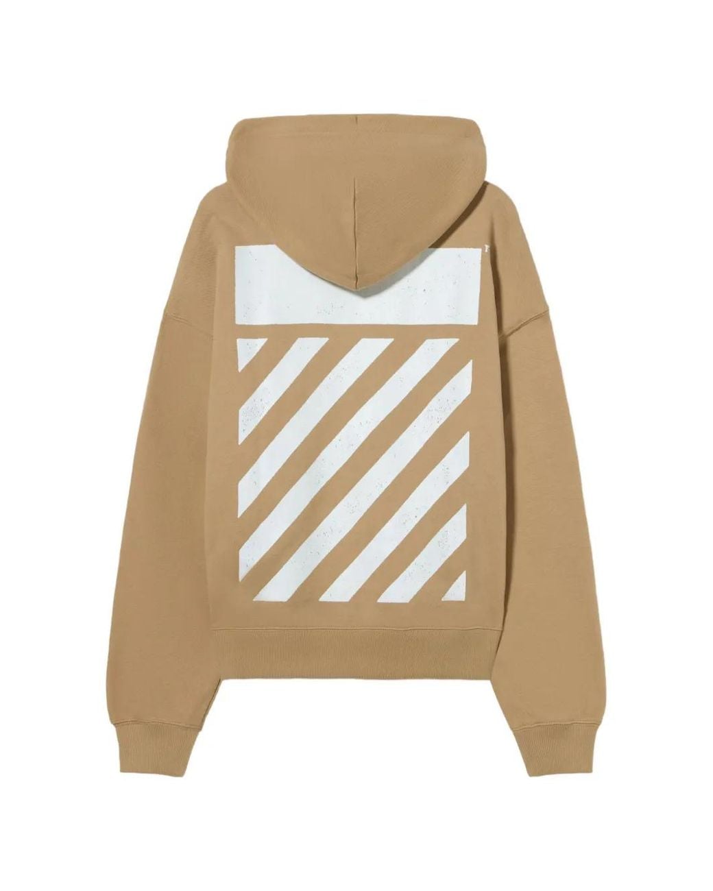 LAB C.O. OFF WHITE Natural Diagonal Motif Logo-Print Hoodie for men
