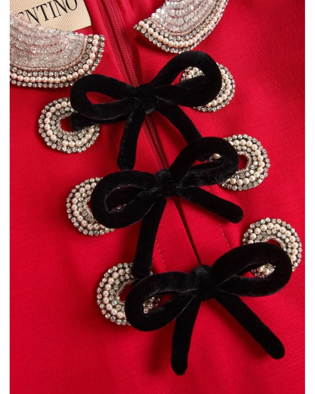 Valentino Garavani Embroidered Crepe Couture Mini Dress