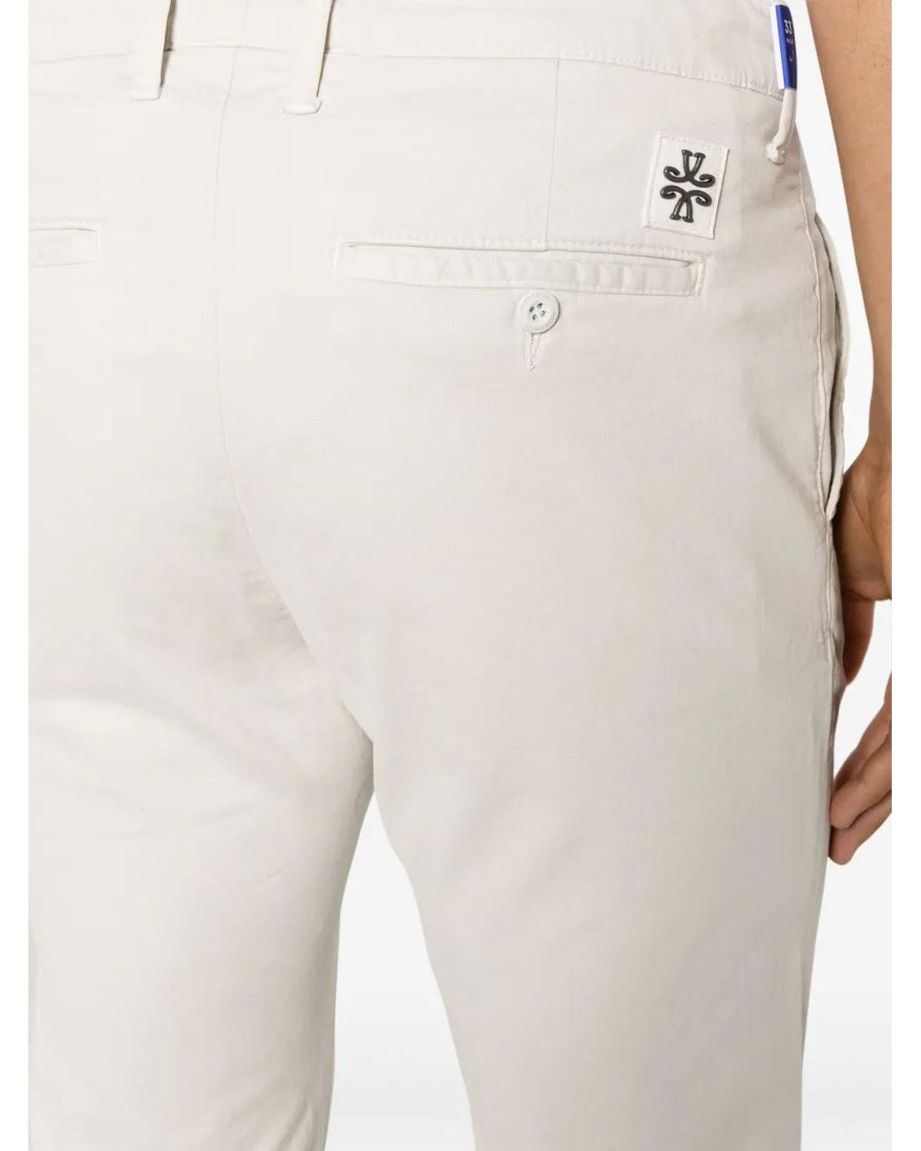 Jacob Cohen White Slim-Fit Cotton Chinos for men