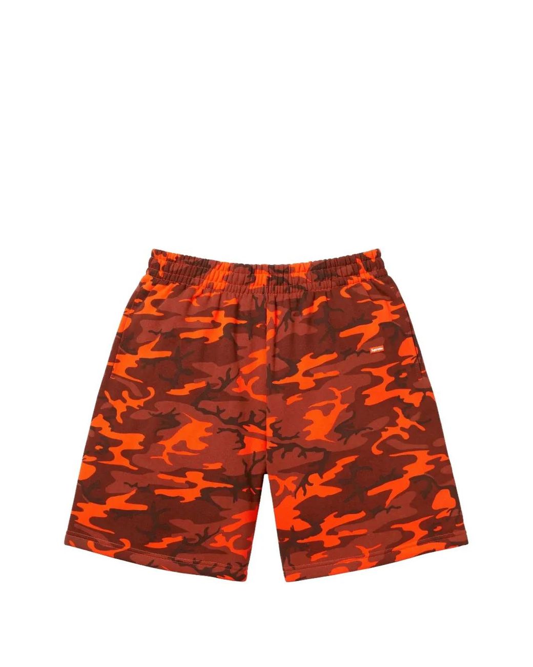 Supreme Red Camouflage Track Shorts for men