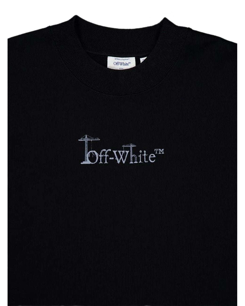 Off-White c/o Virgil Abloh Blue Hoodie Imprimé À Logo Imprimé for men