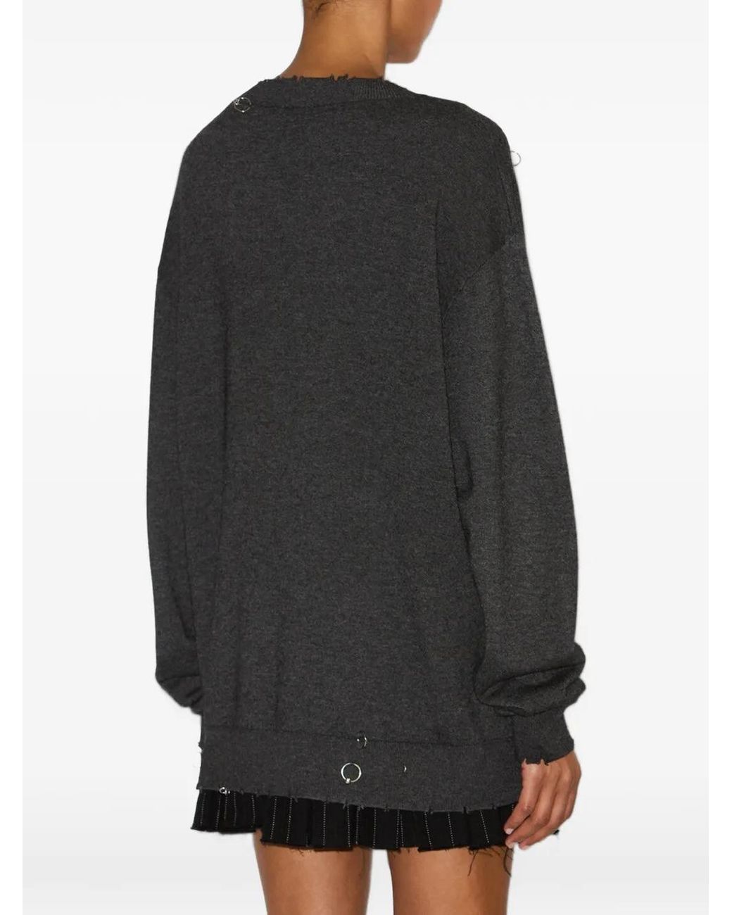 Isabel Marant Gray Ring-Embellished Pullover