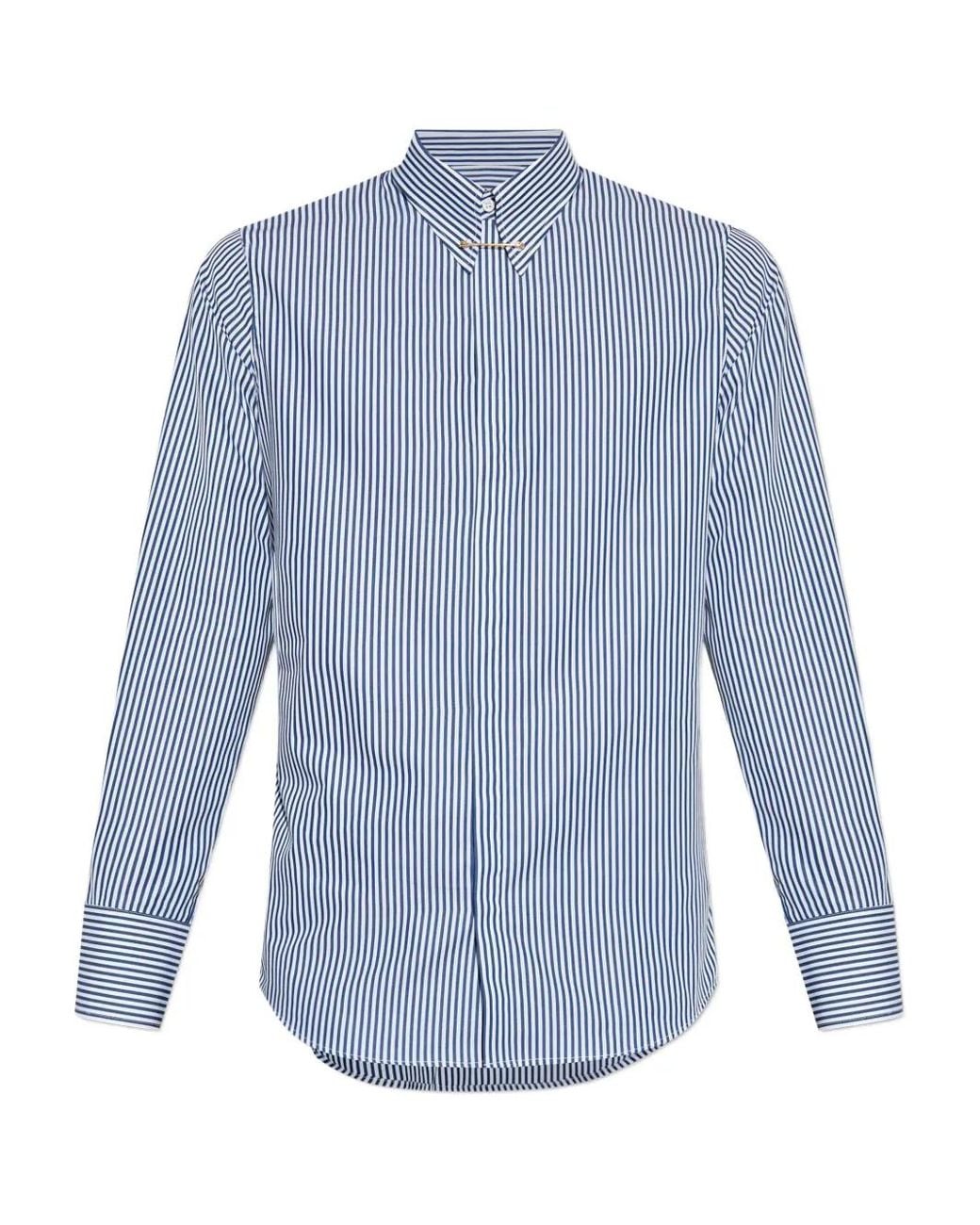 Camicia Easy A Righe di DSquared² in Blue da Uomo