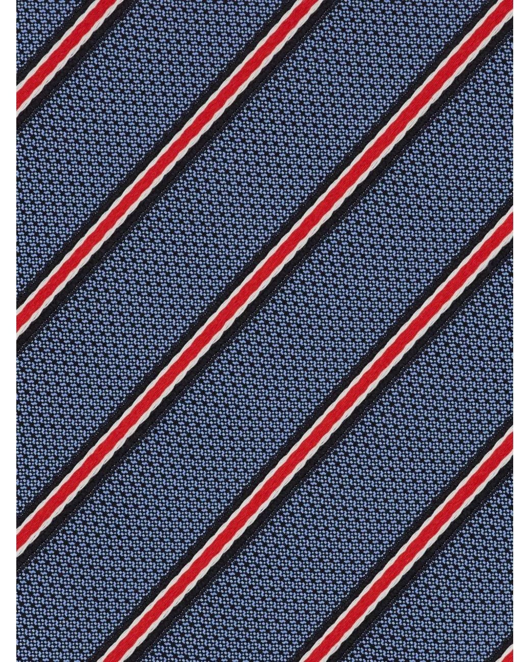 Ferragamo Blue Regimental Jacquard Tie for men