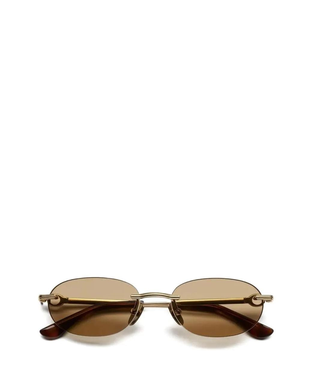 Chimi Metallic Cadenza Rimless Oval-Frame Sunglasses
