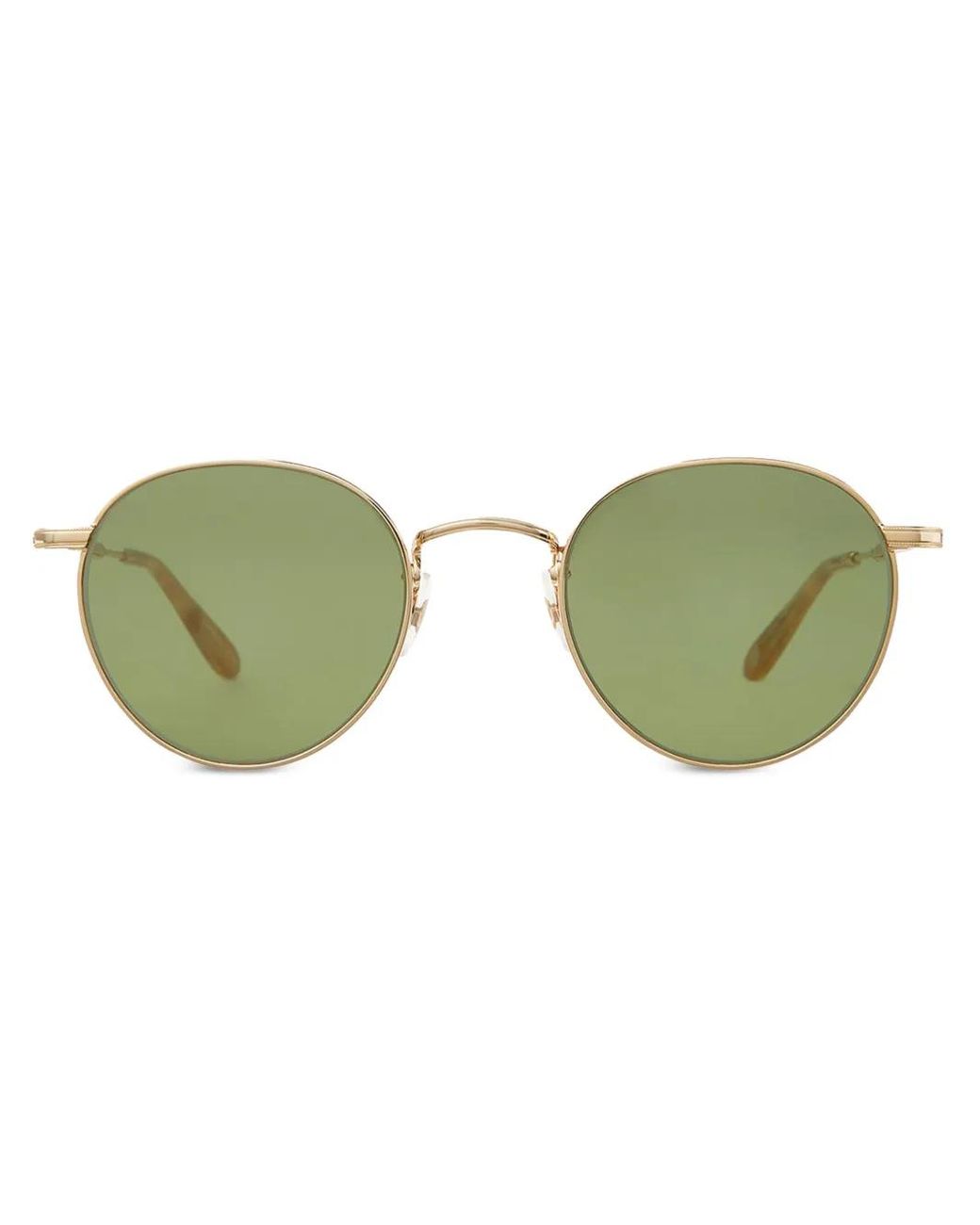 Garrett Leight Green Round-Frame Sunglasses