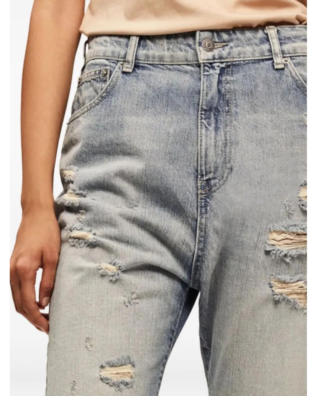 SER.O.YA Omar Gerafelde Jeans in het Blue