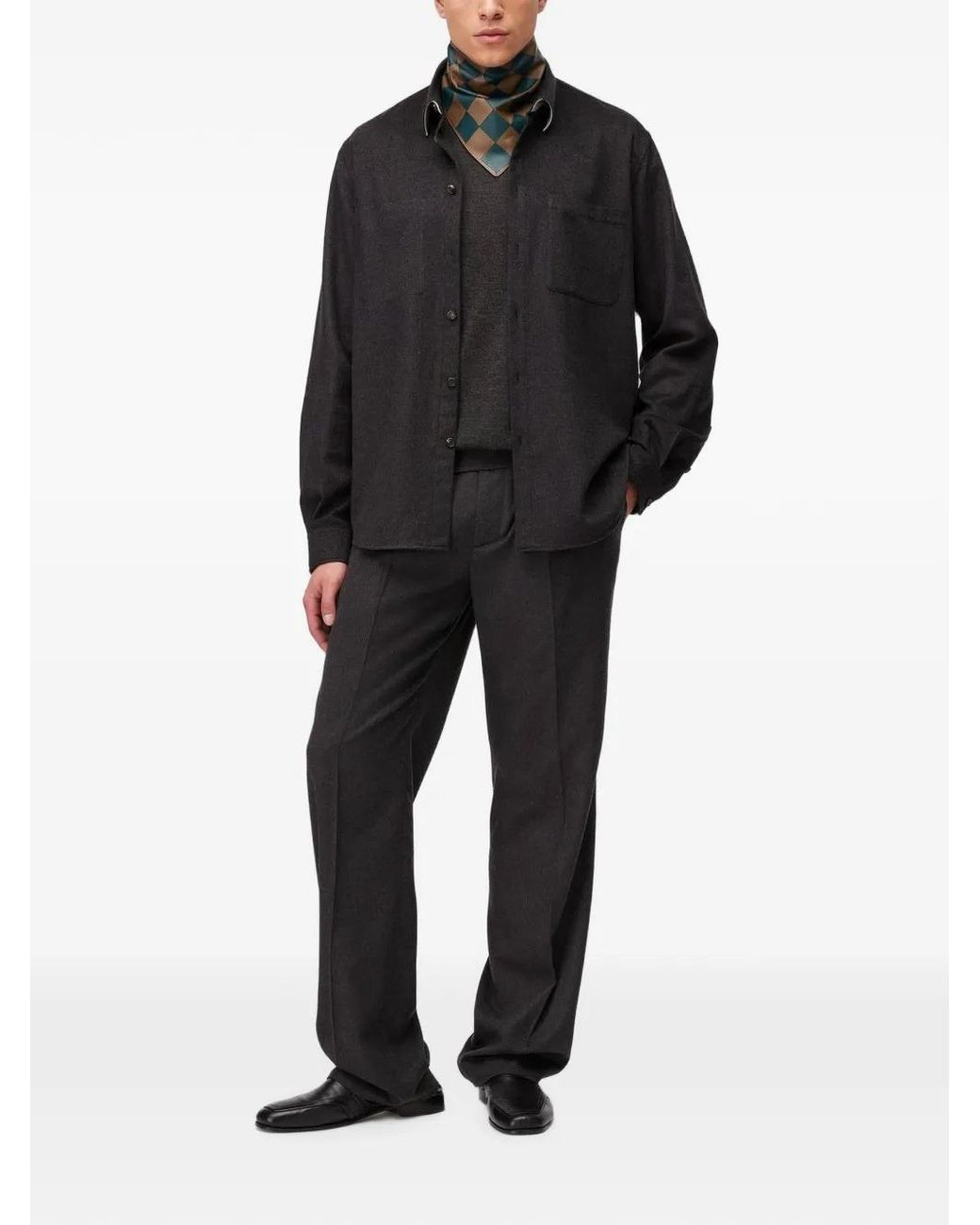 RETORI Black Patch-Pocket Shirt Jacket for men