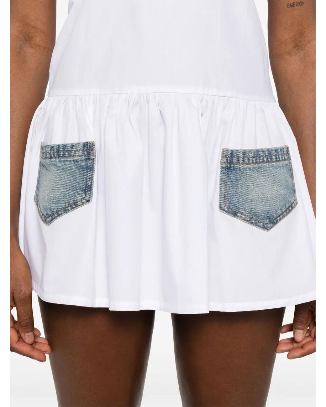 gimaguas ♥ GARACHICO MINI DRESS /追跡付 GIMAGUAS Garachico Mini Dress White Blue - Laneway Boutique