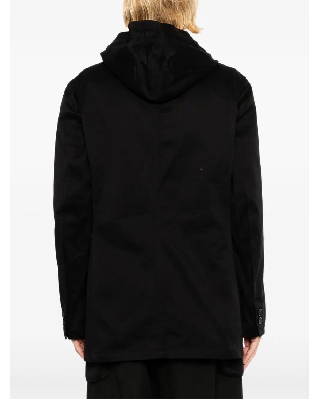Yohji Yamamoto Black Cotton Chino Jacket for men