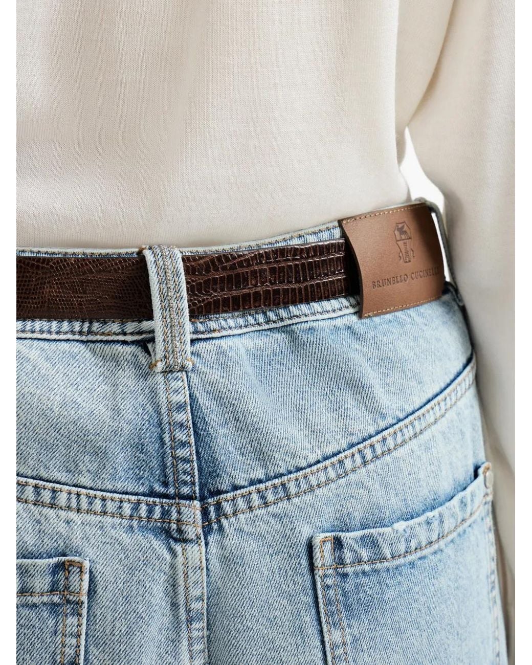 Brunello Cucinelli Blue Denim Baggy Jeans