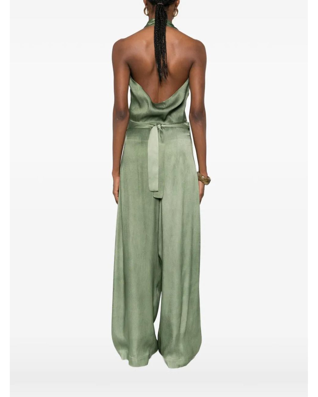 Cortana Green Wrap V-Neck Top