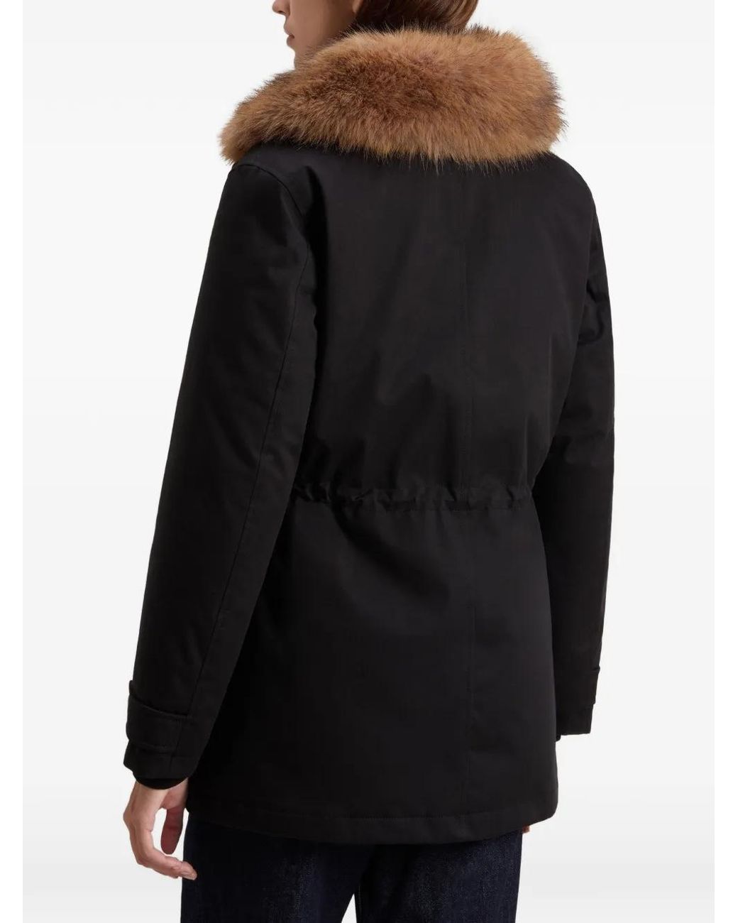 Woolrich Black Faux-Fur Collar Field Jacket