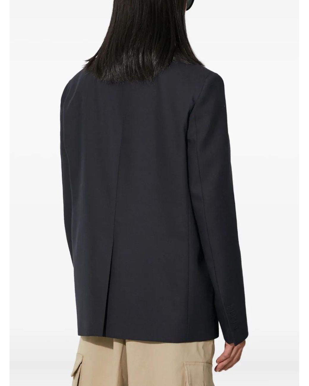 424 Black Double-Breasted Wool Jacket for men