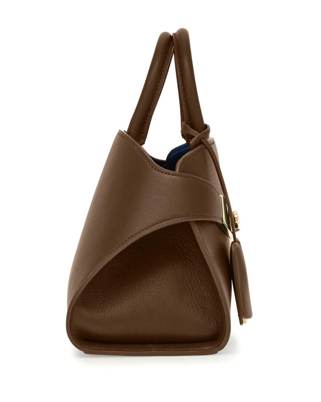 Ferragamo Brown Zweifarbige Hug Handtasche
