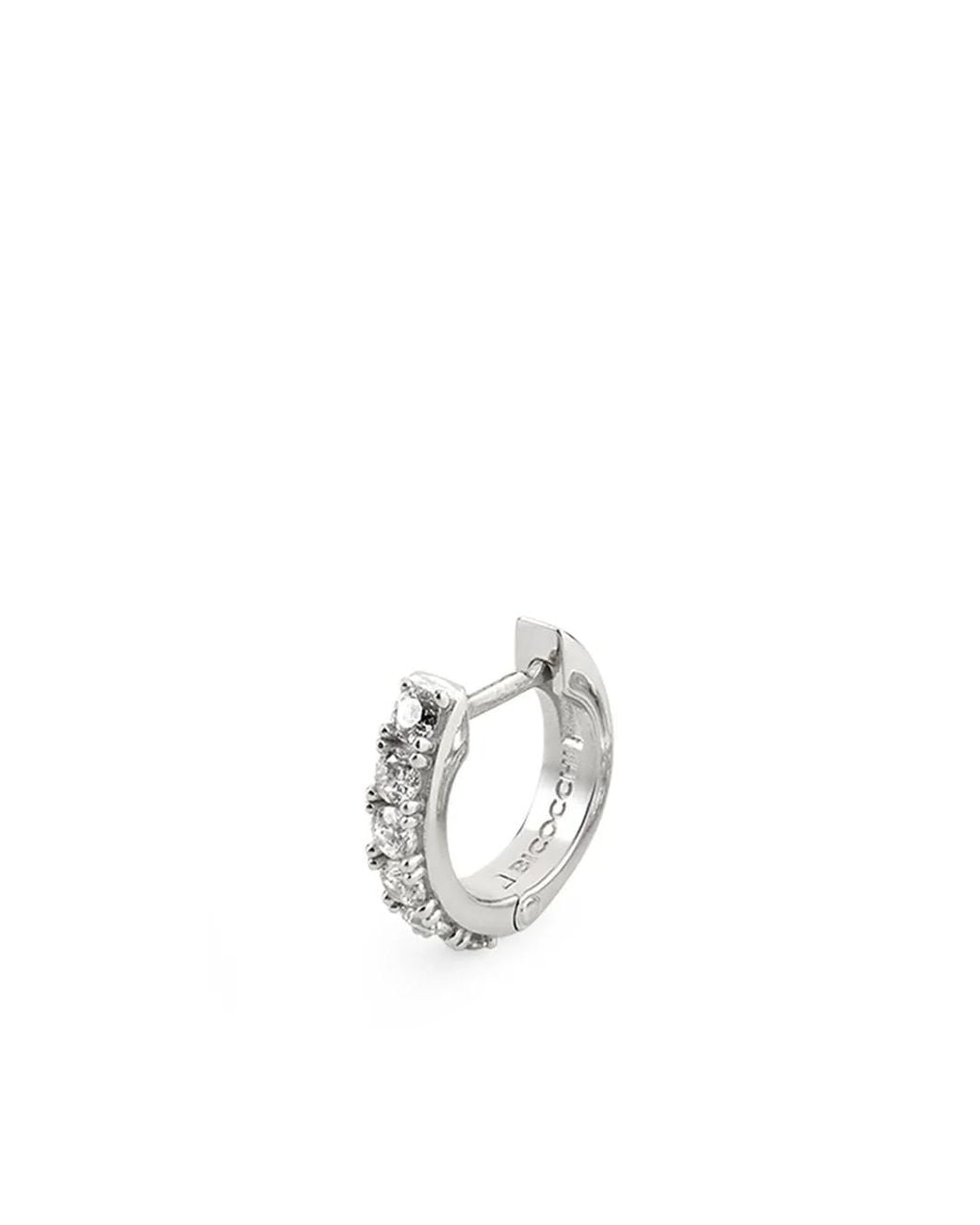 Emanuele Bicocchi White Crystal Hoop Earring