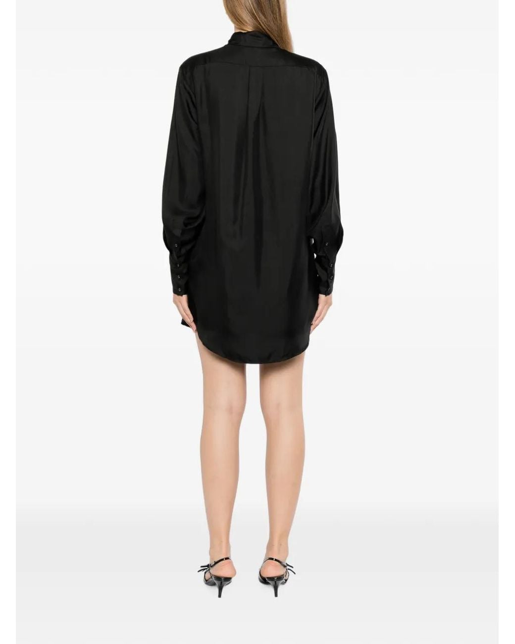 Cynthia Rowley Black Collectible Silk Shirt Dress