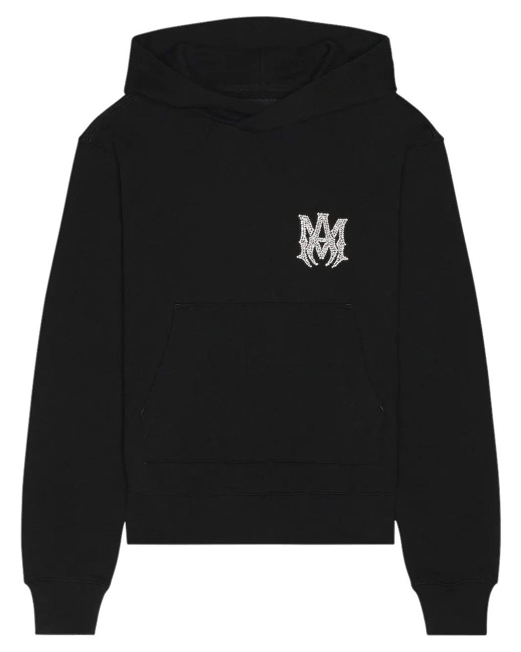 Amiri Black Logo-Embellished Cotton Hoodie for men
