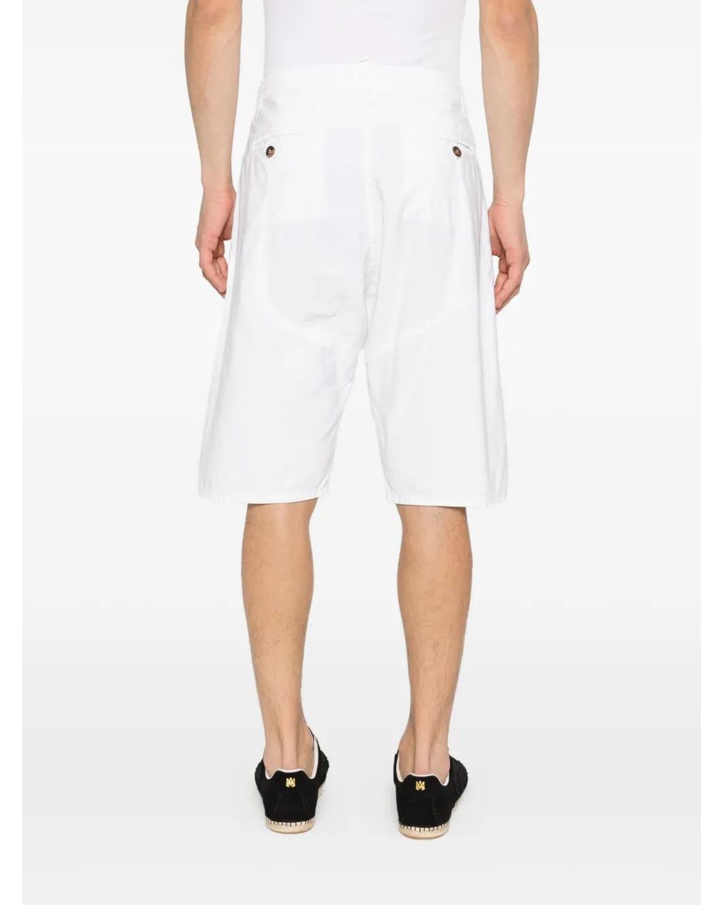 DSquared² White Button-Fastening Shorts for men