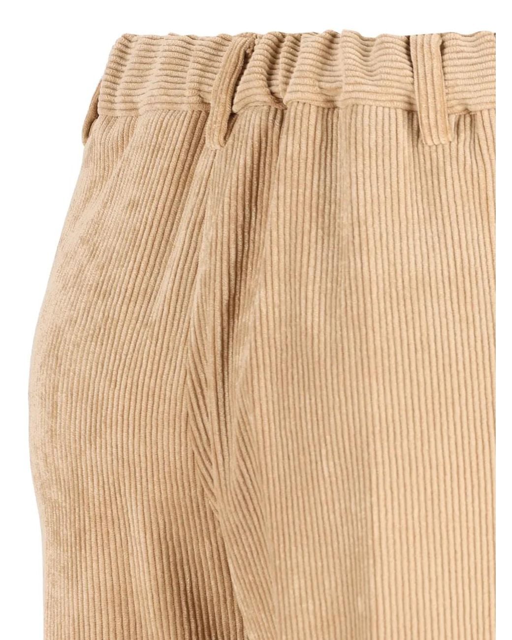 Herno White Corduroy Palazzo Pants