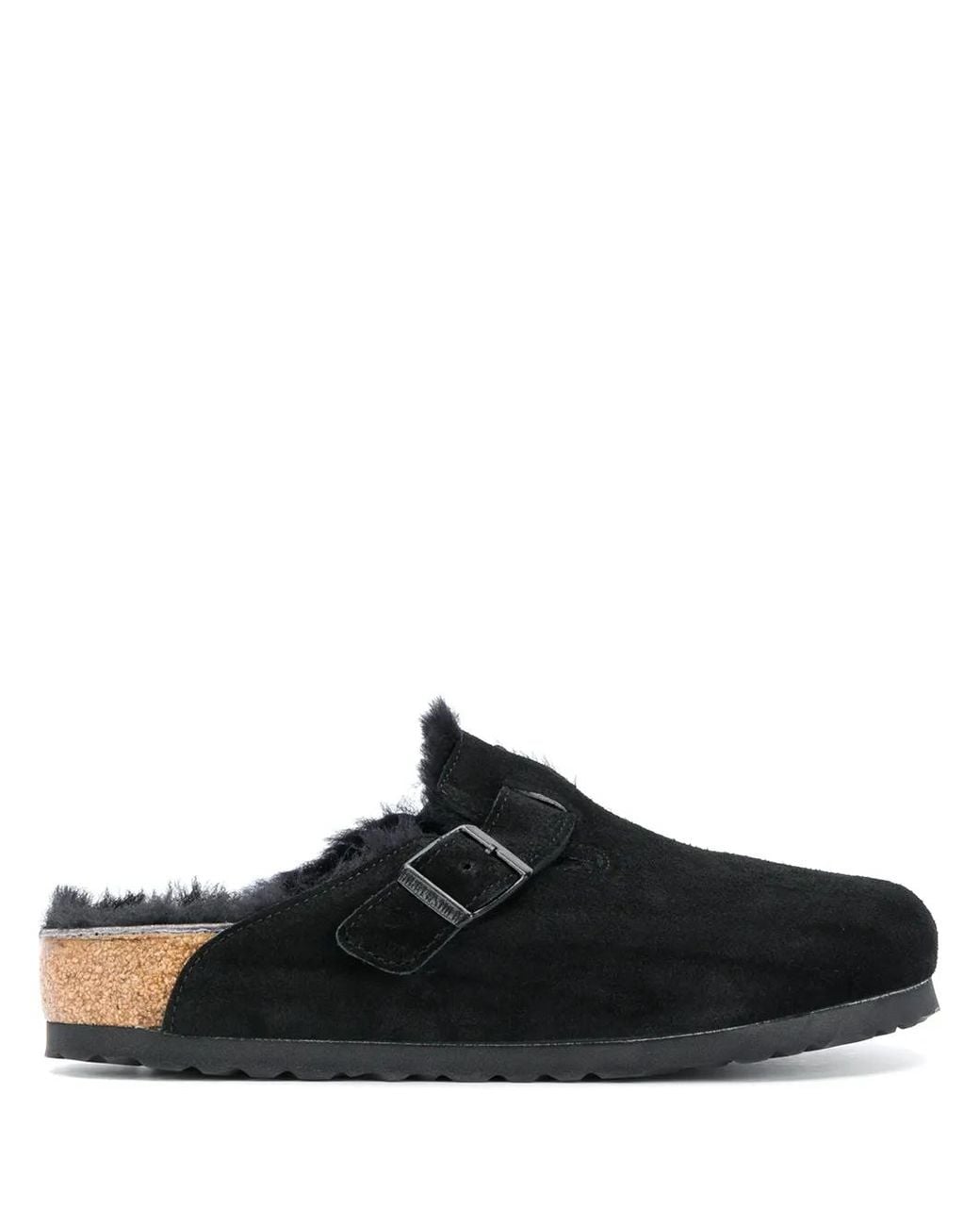 Birkenstock Black Boston Shearling Sandal