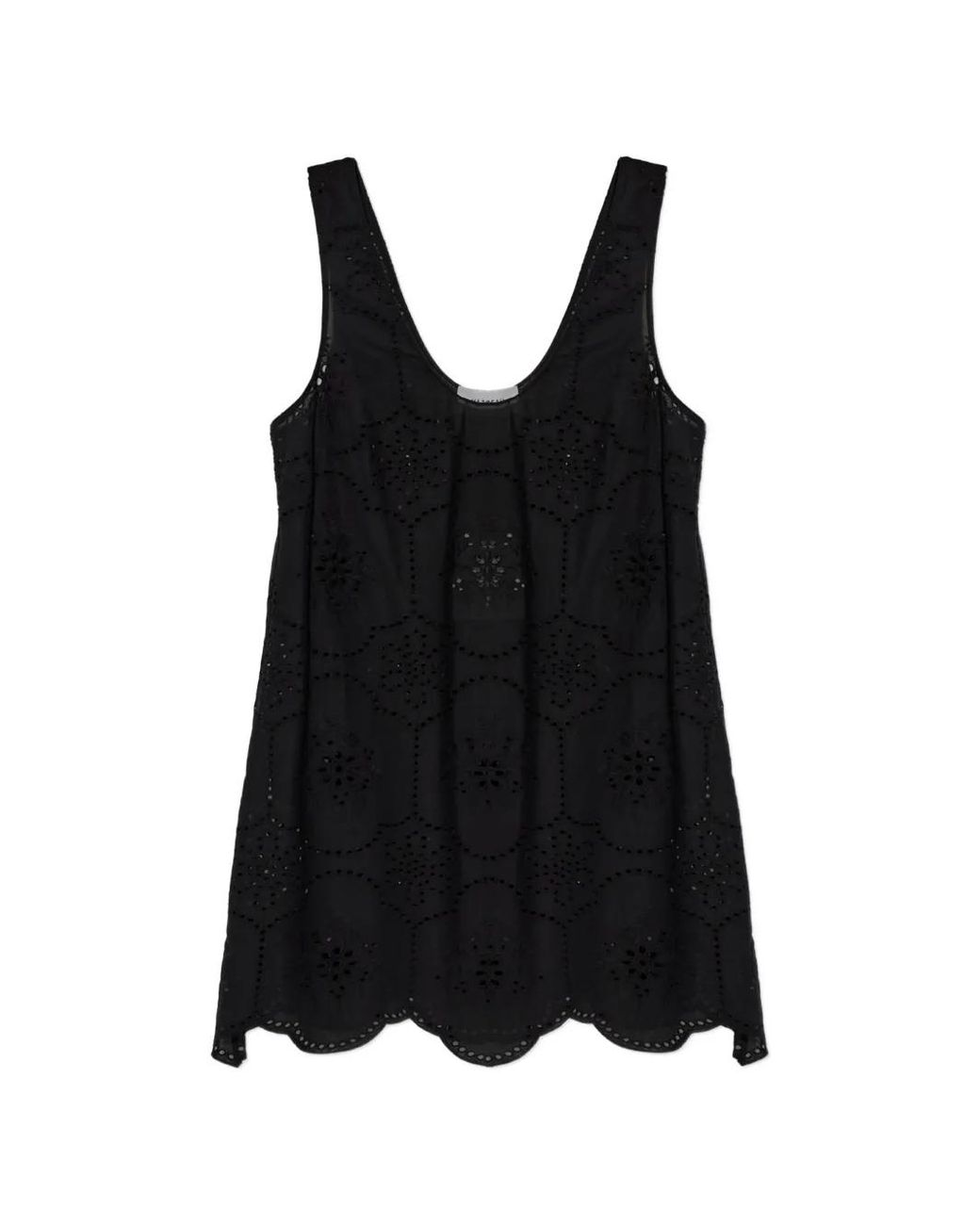 Matteau Black Broderie-Anglaise Mini Dress