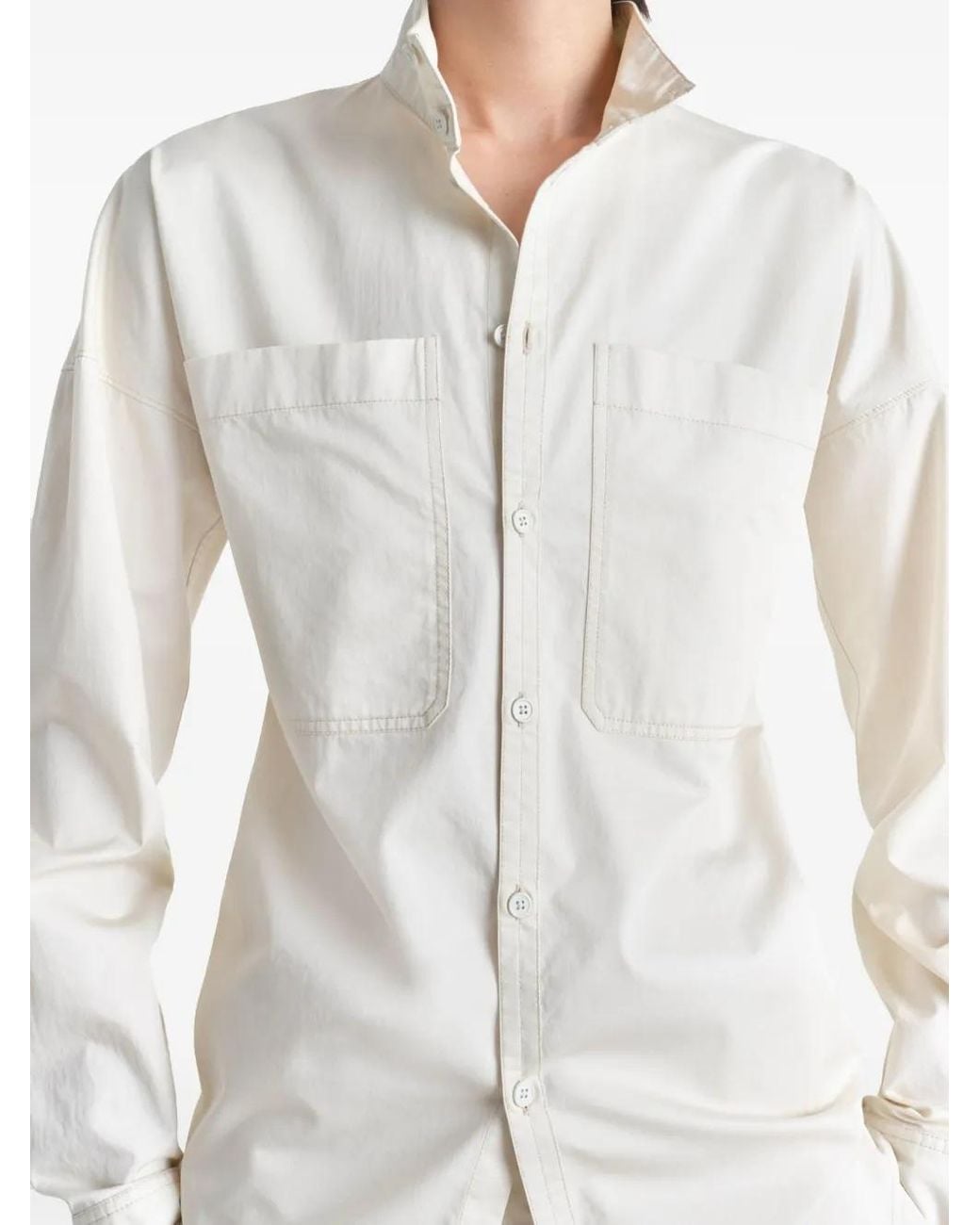 Lemaire Getailleerde Blouse in het White