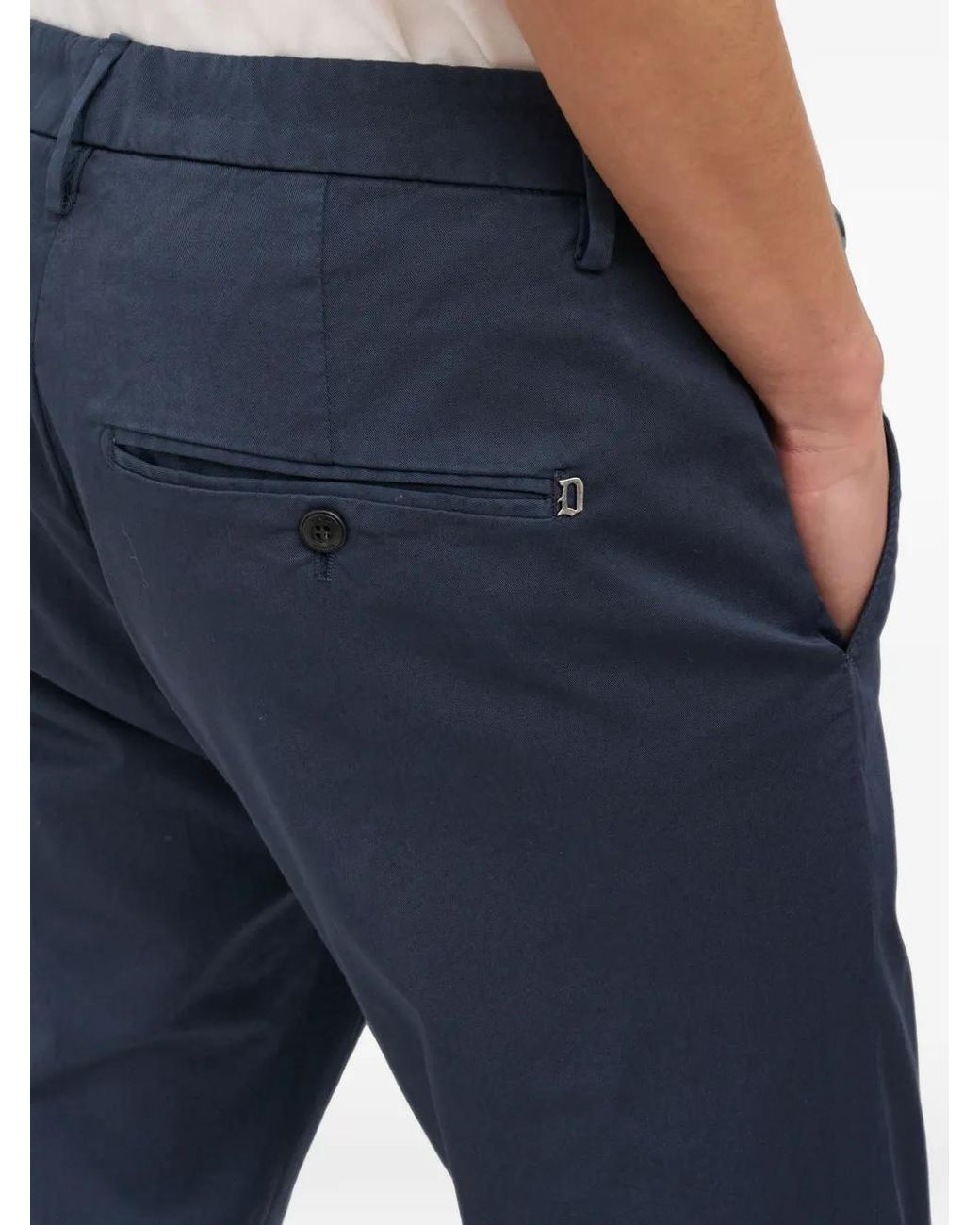 Dondup Blue Gaubert Slim-Leg Trousers for men