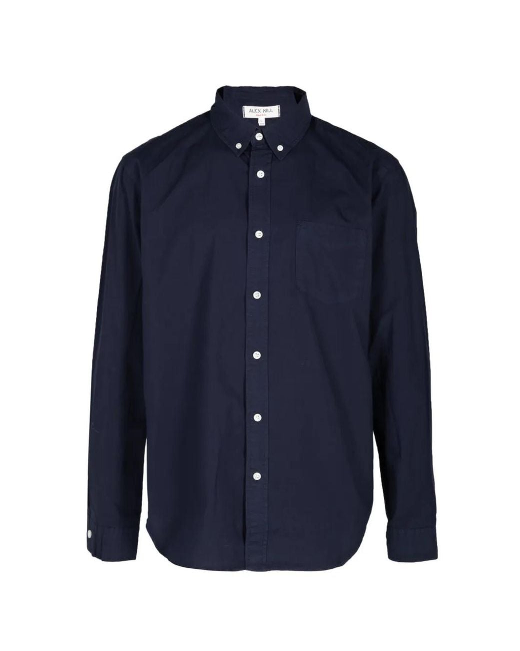 Alex Mill Blue Button-Down Chest-Pocket Shirt for men