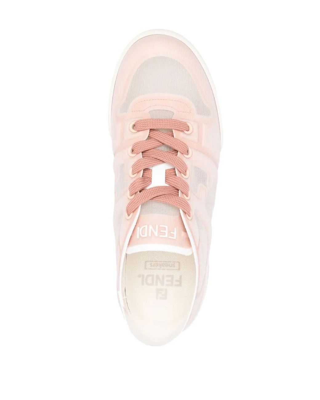 Fendi Pink Match Sneakers In Lycra® And White Micromesh