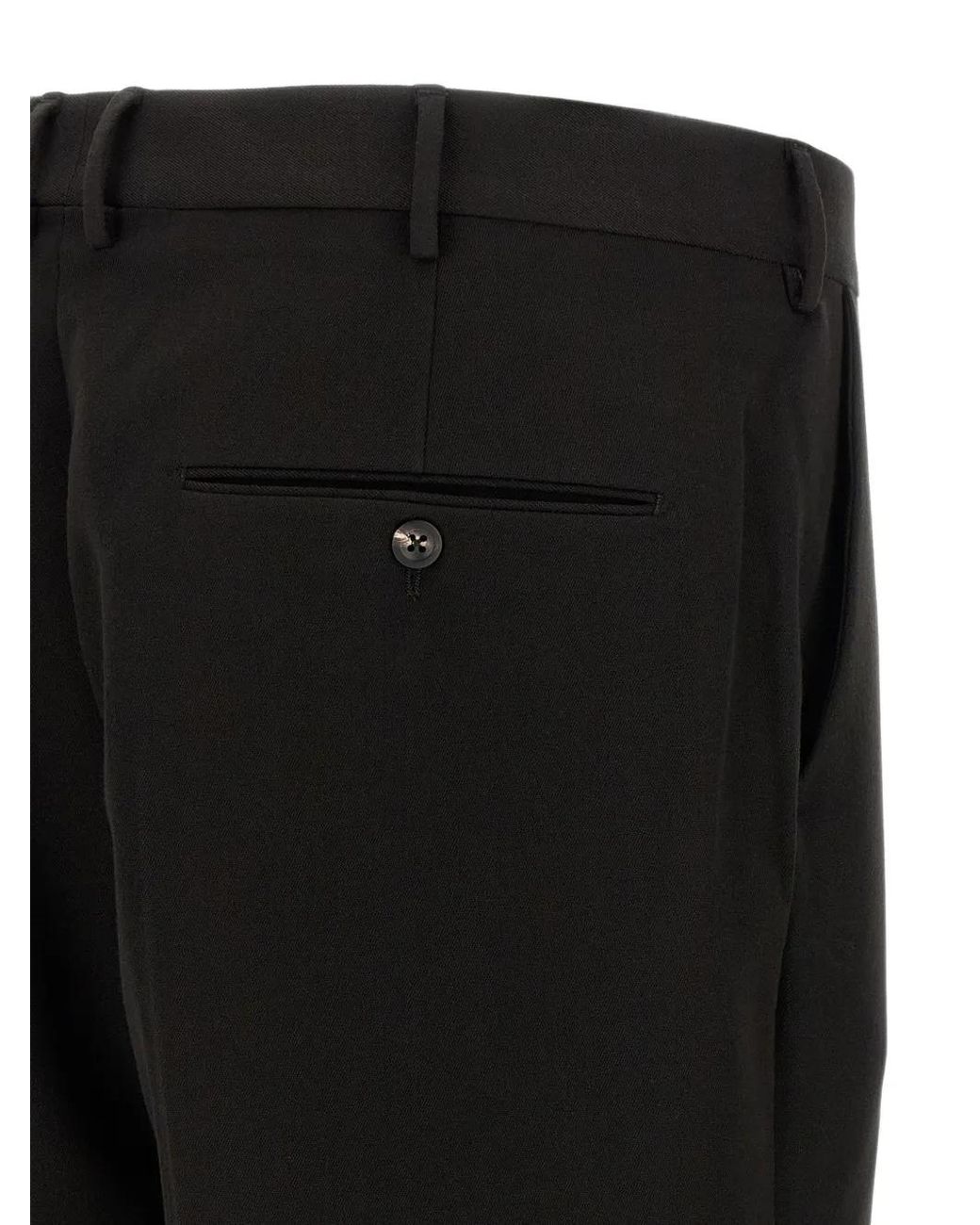 Cellar Door Black Milo Pressed-Crease Trousers for men