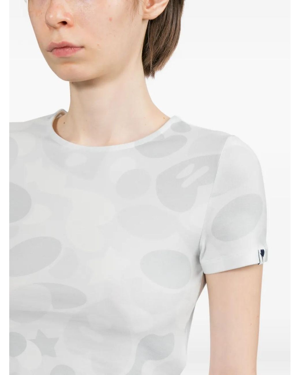AAPE BY A BATHING AP White Camouflage-Print T-Shirt