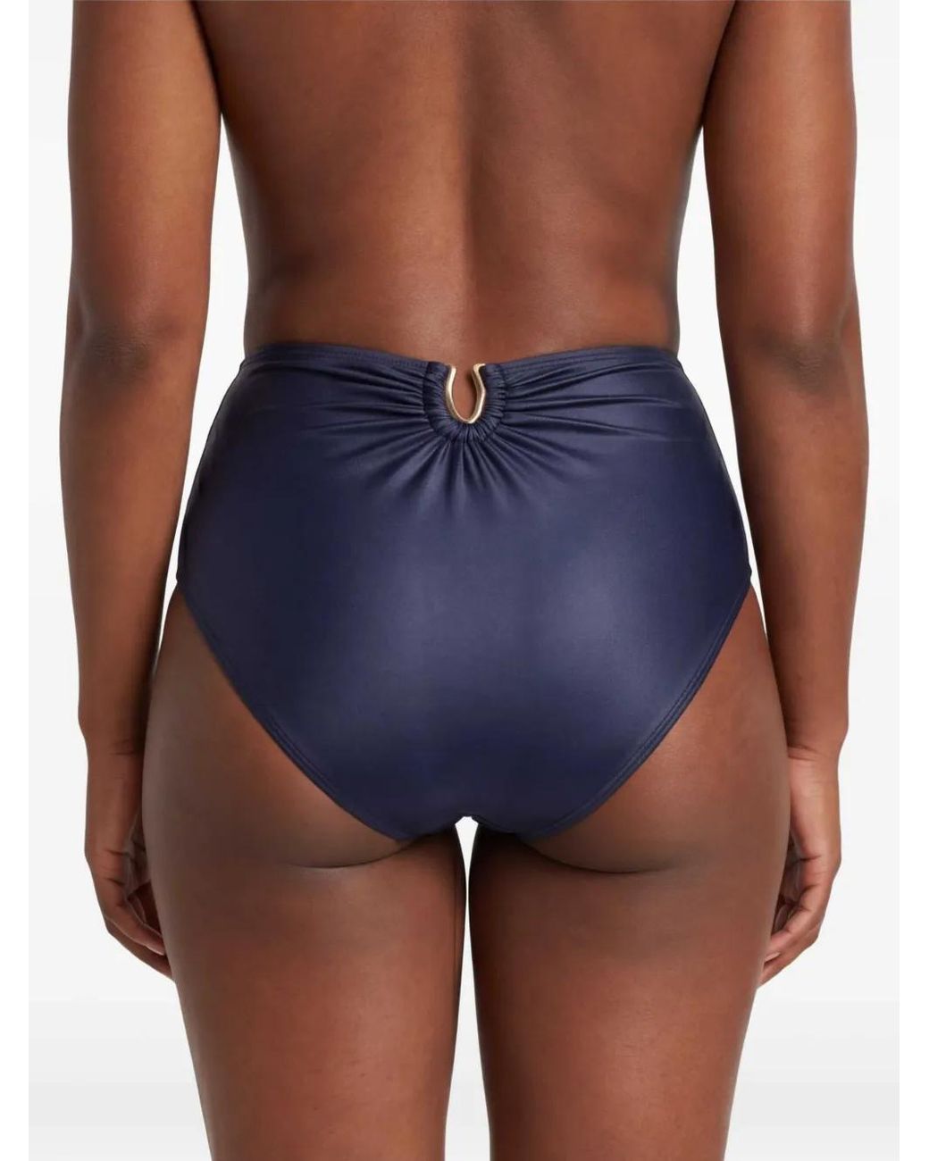 Marlies Dekkers Blue Jet Set High-Waisted Bikini Bottoms