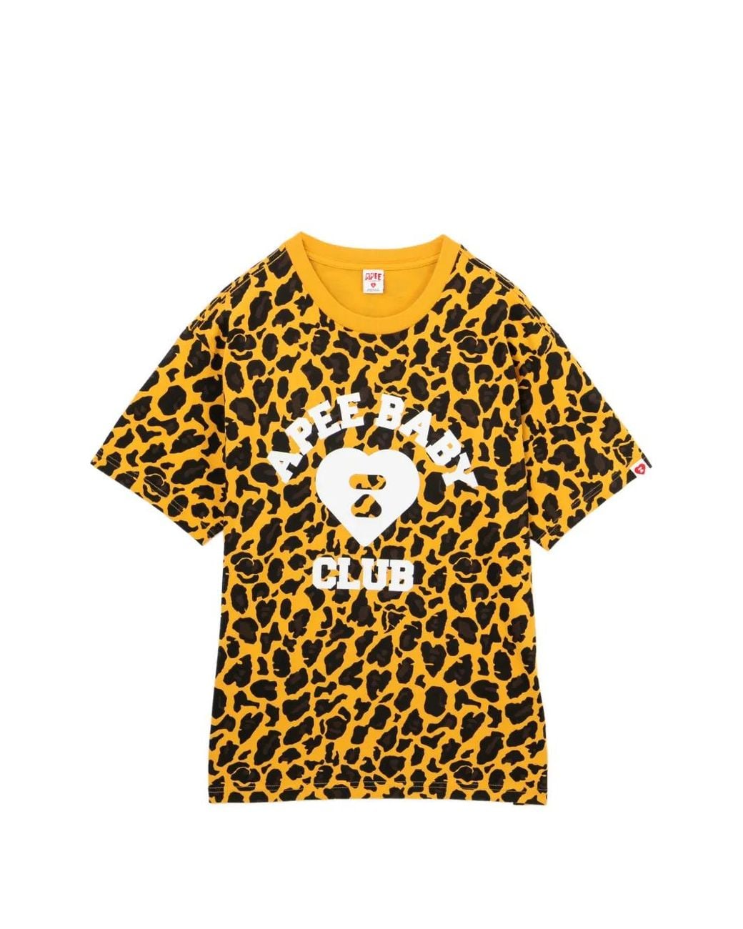 AAPE BY A BATHING AP Metallic Leopard Patterned Logo T-Shirt