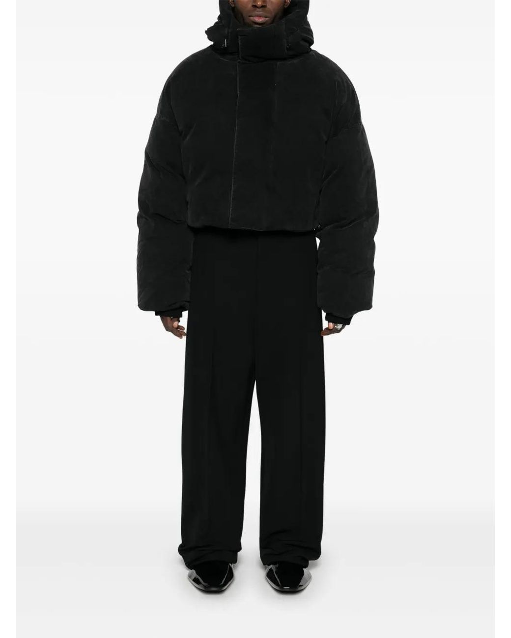 Entire studios Black Hooded Puffer Jacket