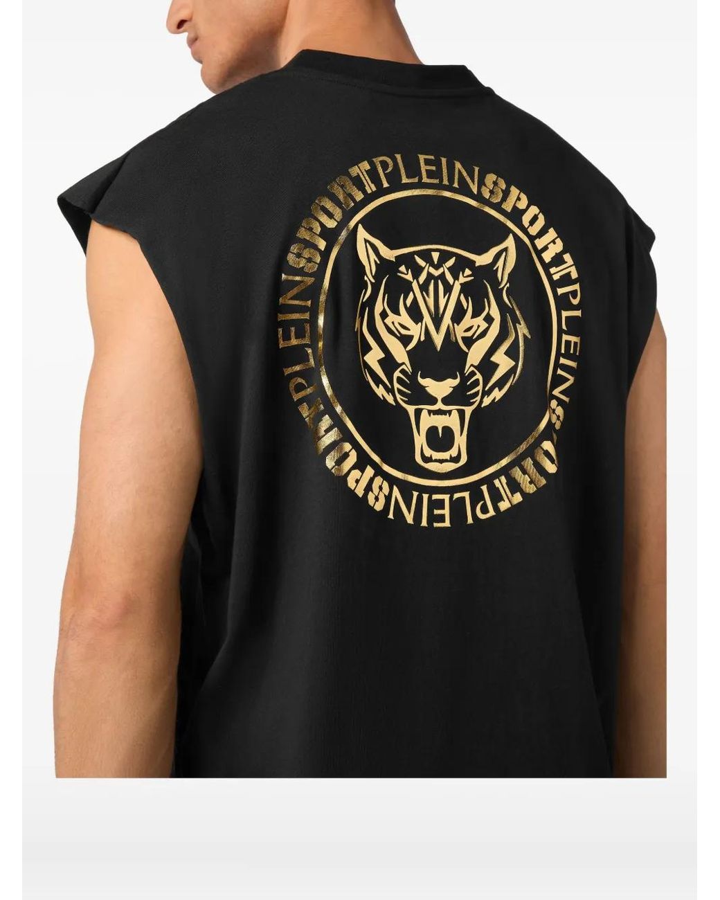 Philipp Plein Label Tanktop in het Black voor heren