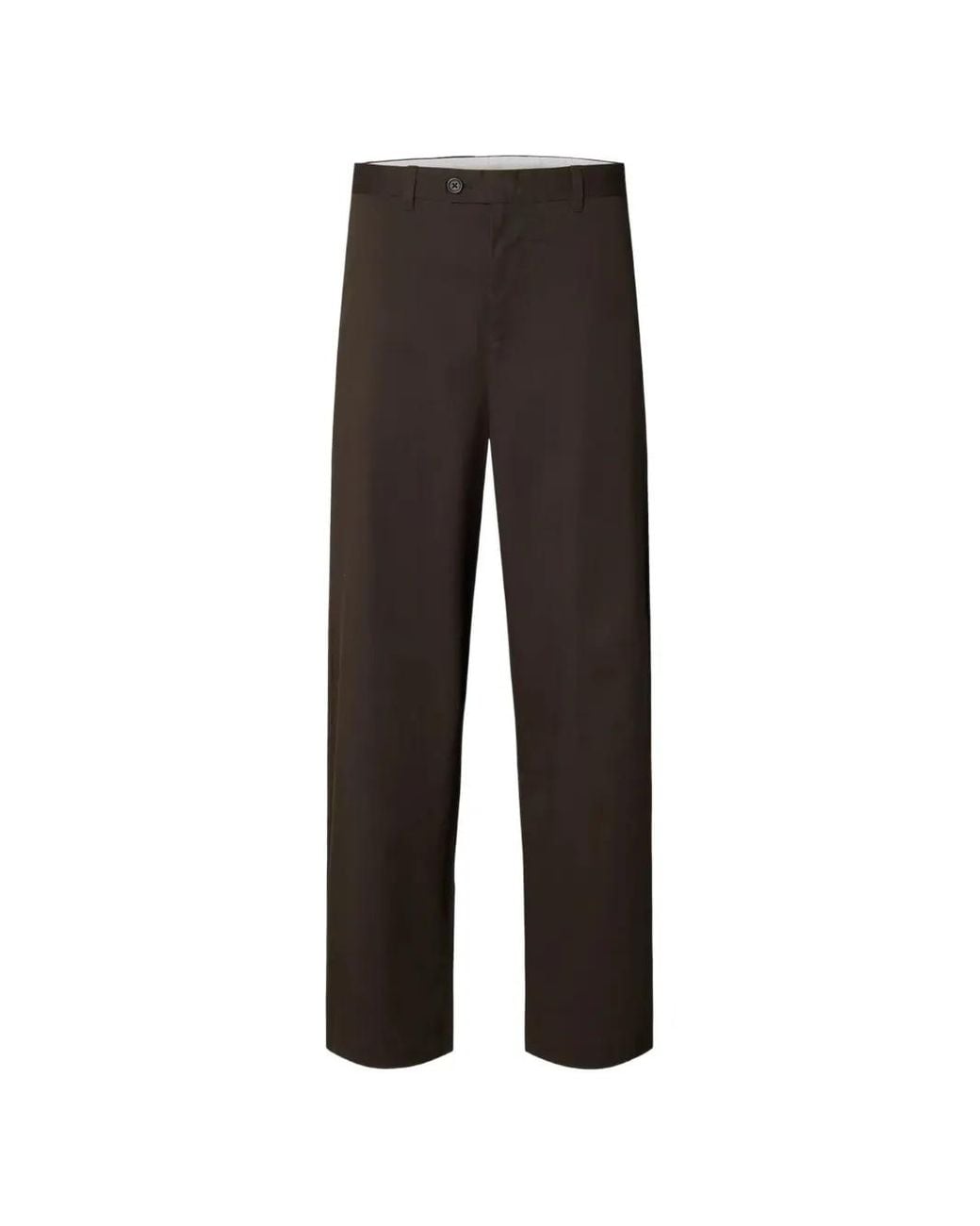 SELECTED Black Wide-Leg Trousers for men