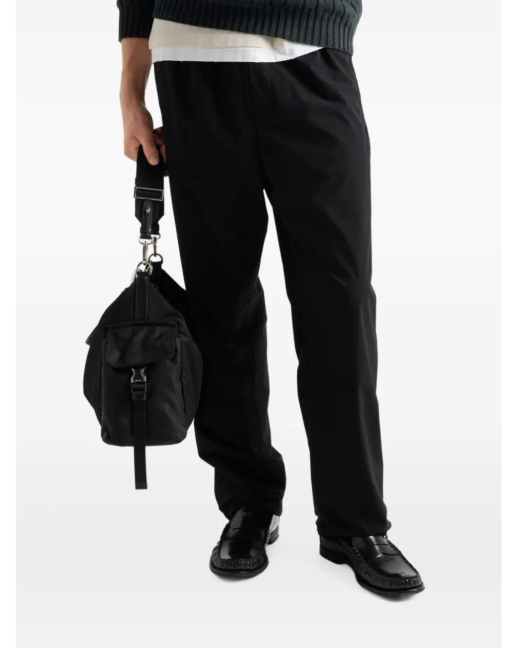 Prada Black Re-Nylon Pants for men